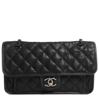 Chanel Caviar French Riviera Large Flap Black 1 of 10