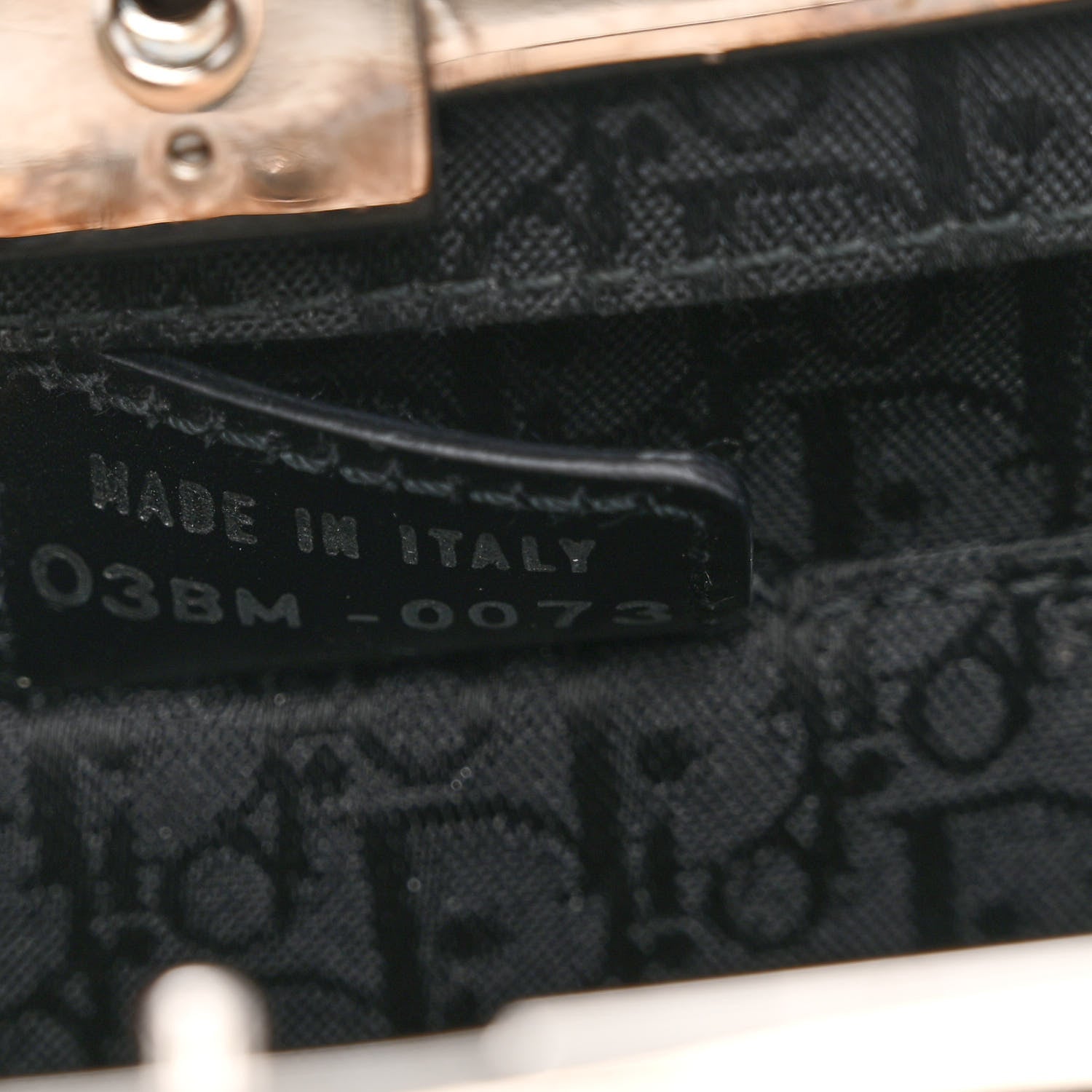 Christian Dior Glazed Calfskin Bondage Clutch Black 7 of 11