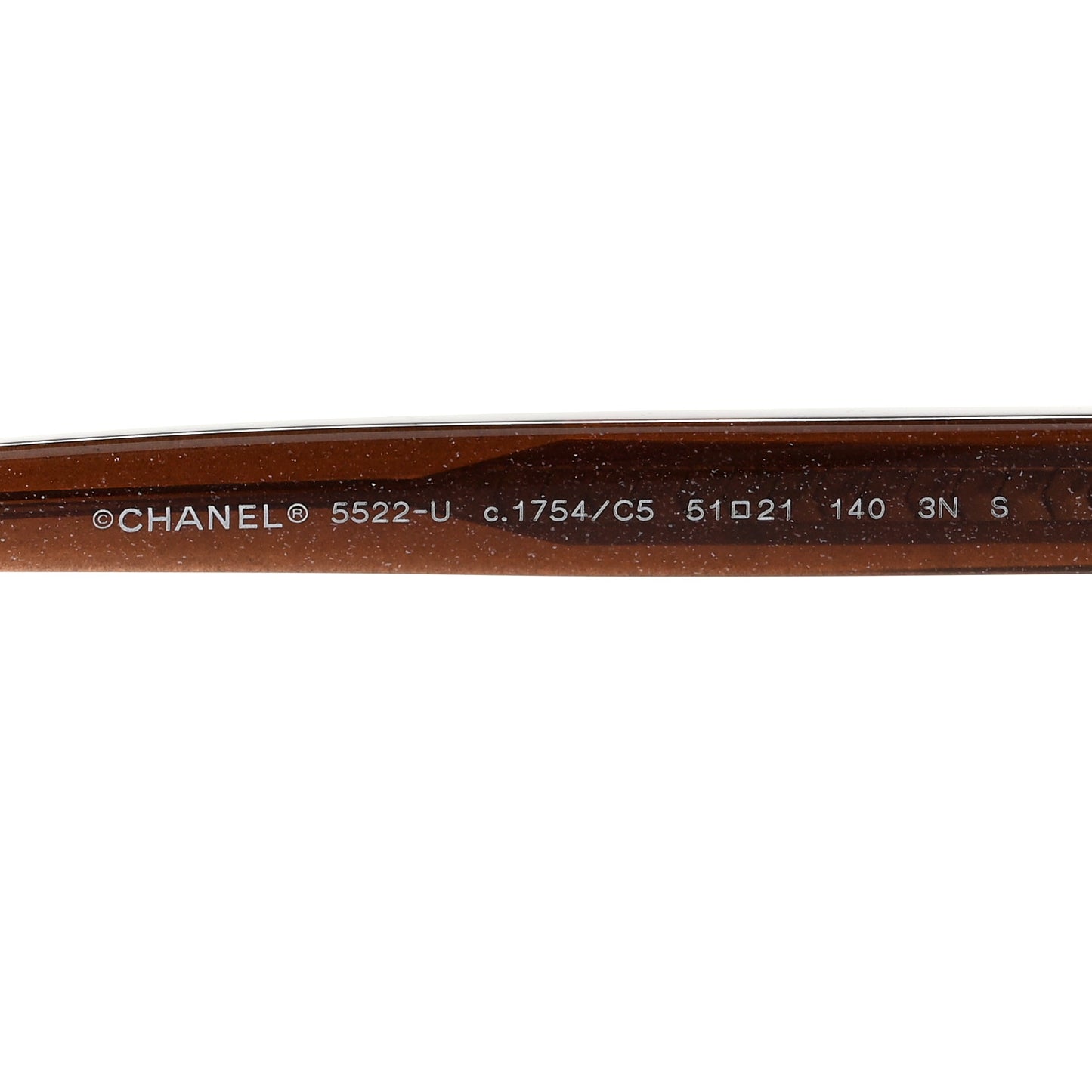 Acetate Polarized Round Glitter Sunglasses 5522U Brown