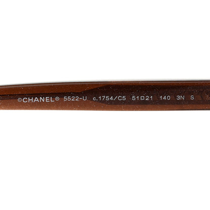 Chanel Acetate Polarized Round Glitter Sunglasses 5522U Brown 5 of 8