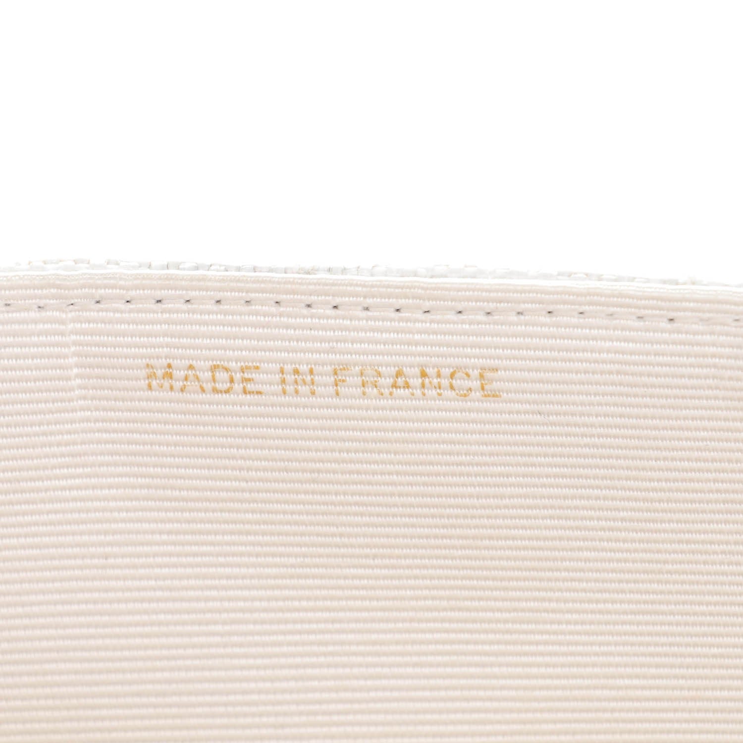 Chanel Woven Raffia Quilted CC Fringe Flap White 8 of 9