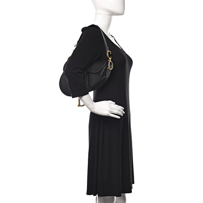 Christian Dior Grained Calfskin Saddle Bag Black 2 of 10