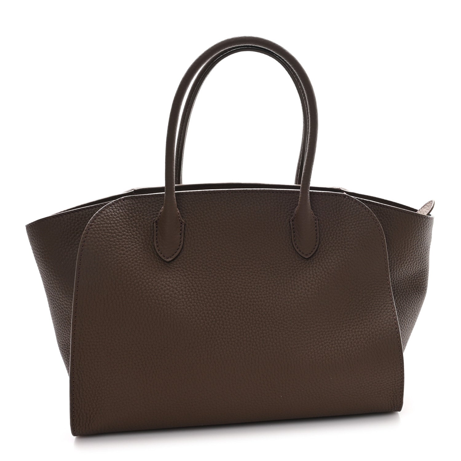 The Row Grained Calfskin Marlo 12 Tote Bag Dark Olive 1 of 9