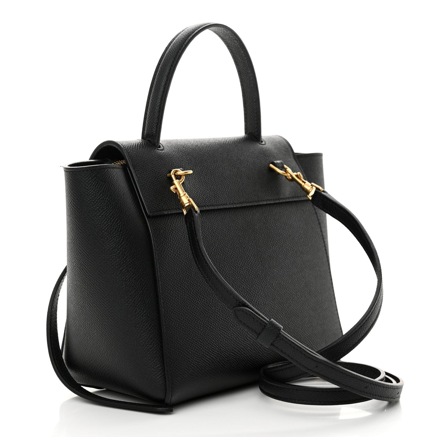 Grained Calfskin Nano Belt Bag Black