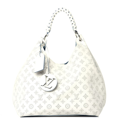 Louis Vuitton Mahina Carmel Hobo Snow 1 of 11