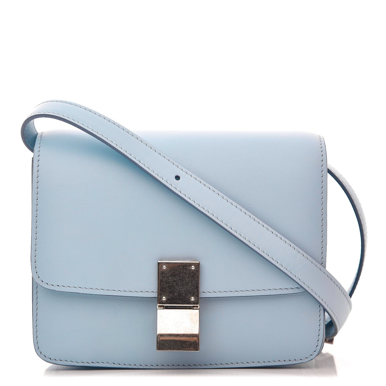 Celine Smooth Calfskin Small Classic Box Flap Bag Pale Blue 1 of 18