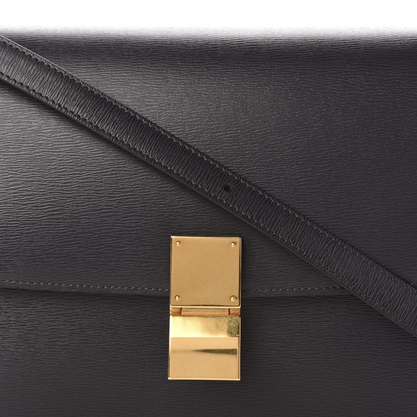 Liege Calfskin Medium Classic Box Flap Bag Anthracite