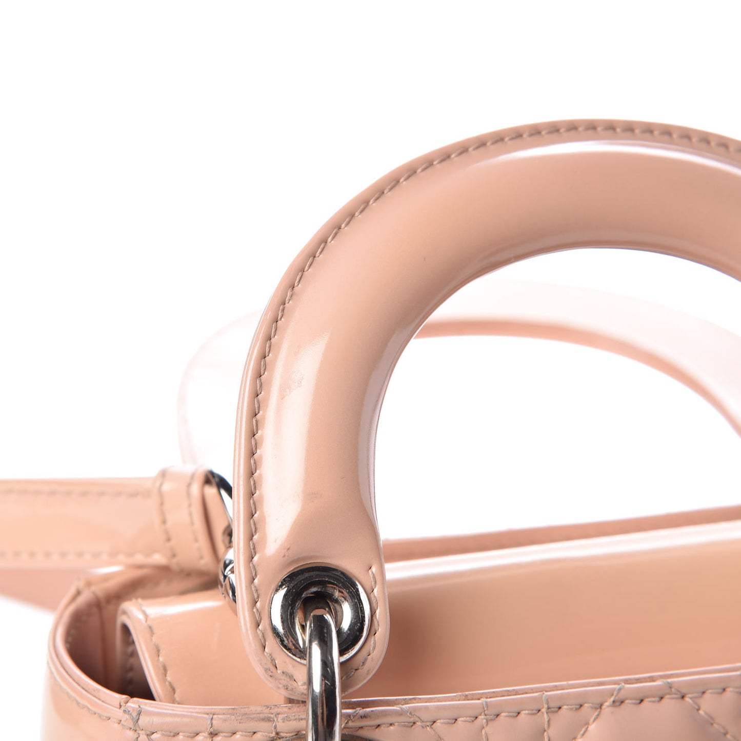 Patent Cannage Mini Lady Dior Light Pink