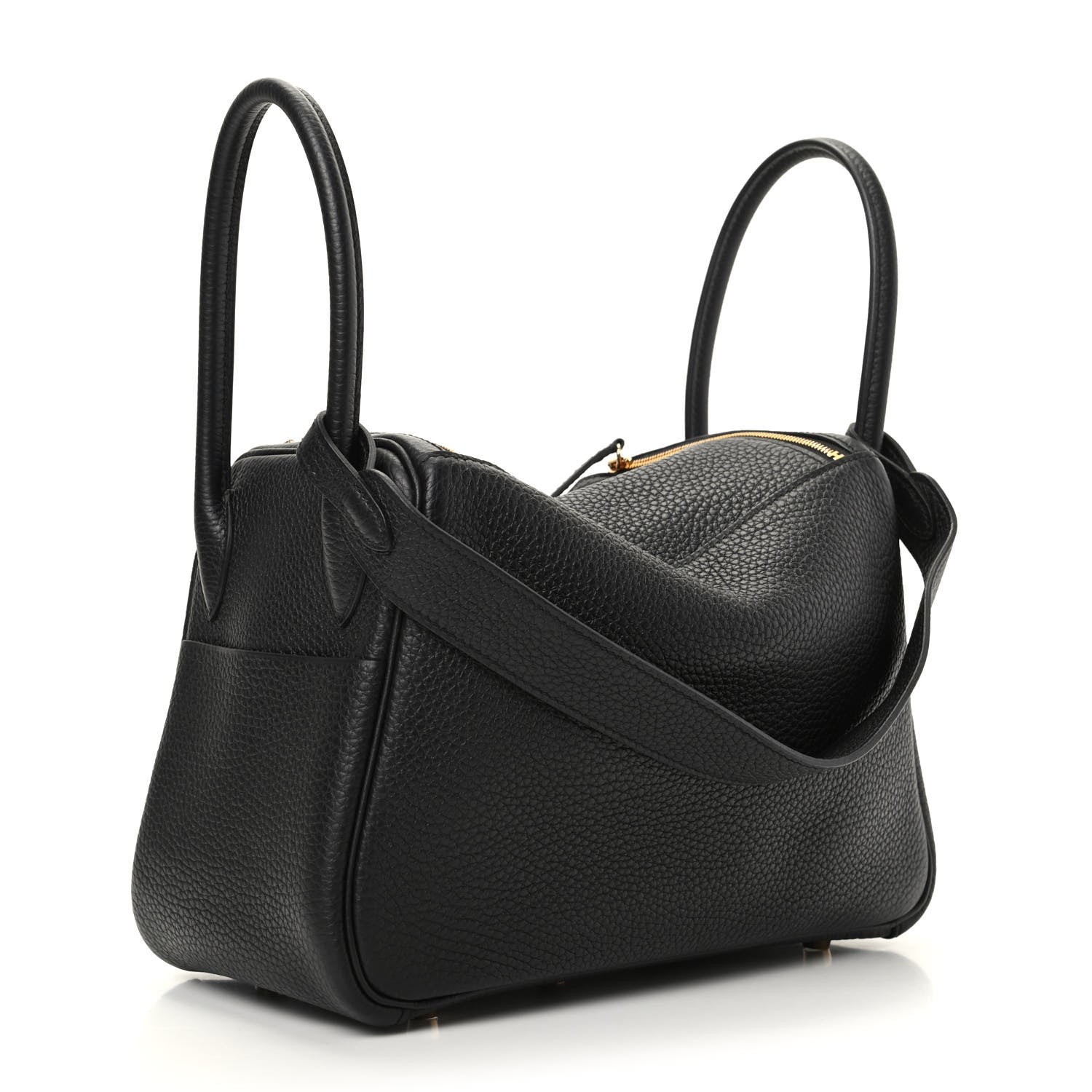 Hermes Taurillon Clemence Lindy 26 Black 3 of 10