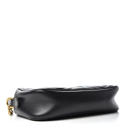 Gucci Calfskin Matelasse Small GG Marmont Chain Shoulder Bag Black 4 of 11