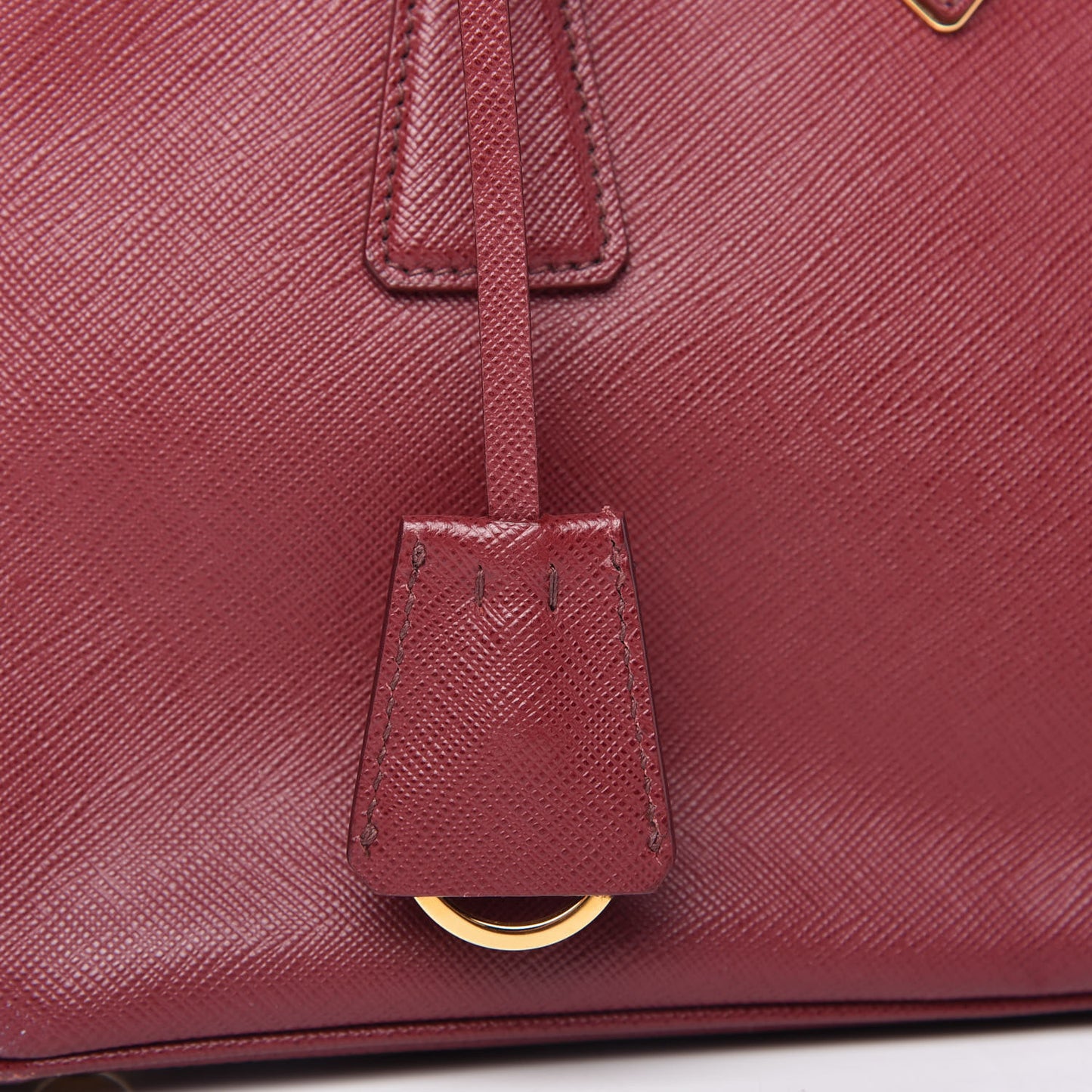 Saffiano Mini Galleria Double Zip Tote Cerise