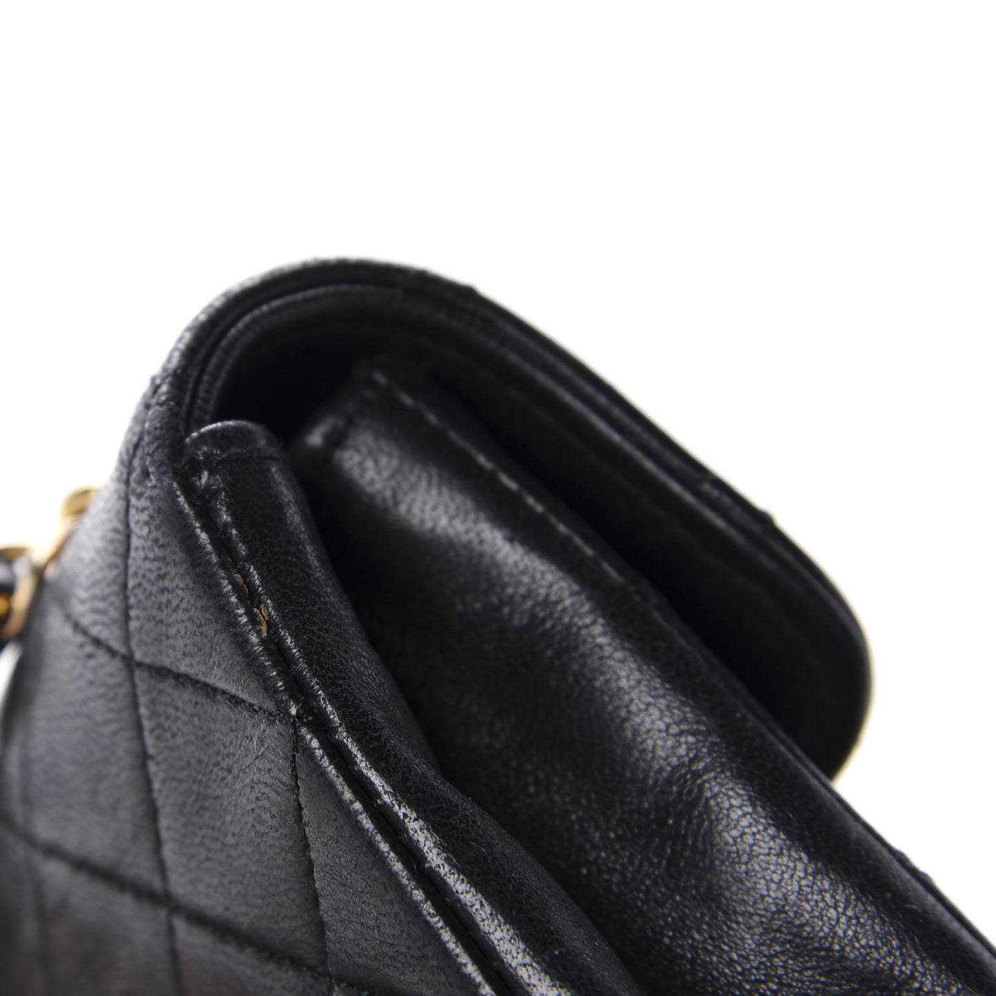 Lambskin Quilted Micro Mini Flap Bag Black