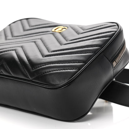 Gucci Calfskin Matelasse Mens GG Marmont Belt Bag 90 36 Black 10 of 11