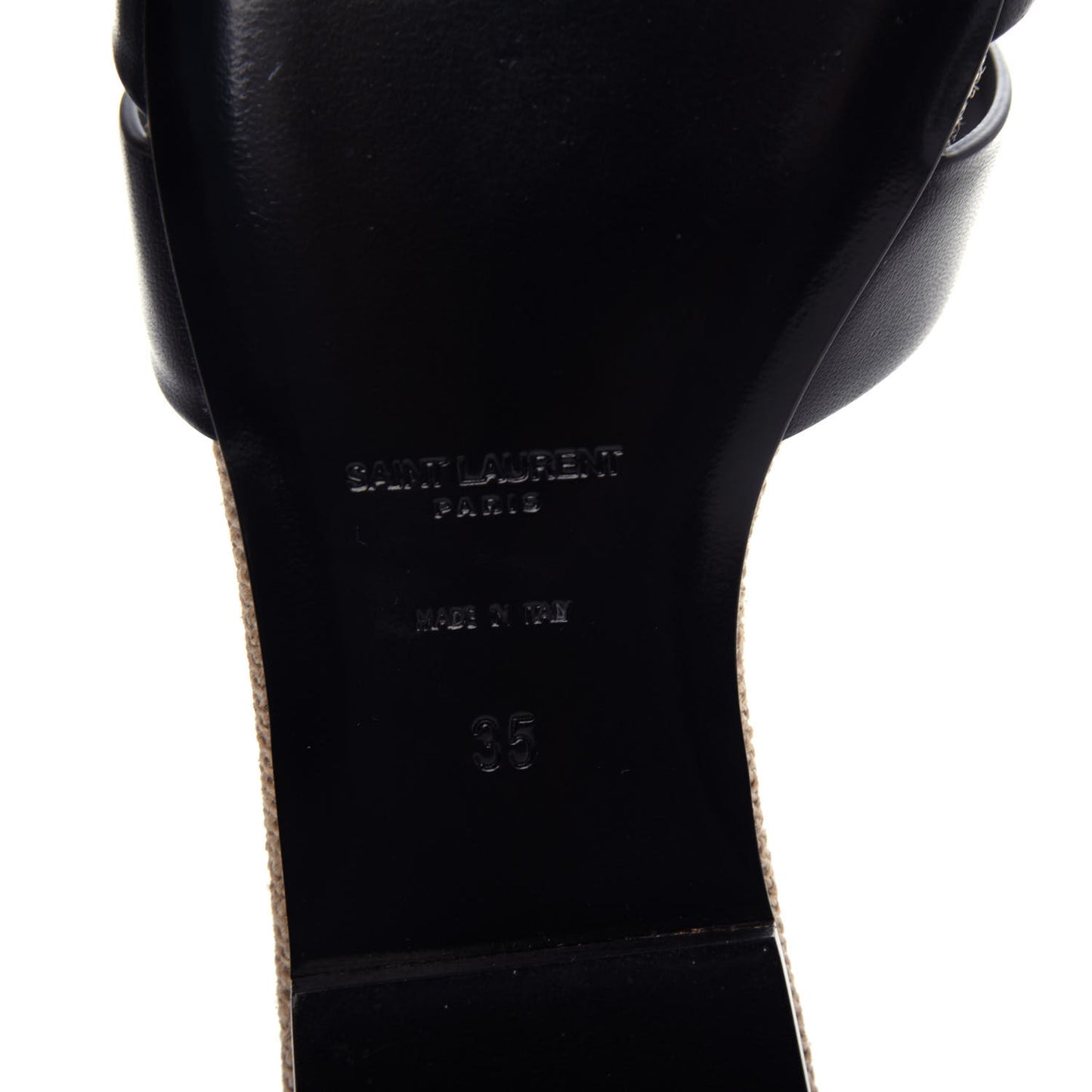 Calfskin Nu Pied 05 Slide Sandals 35 Black
