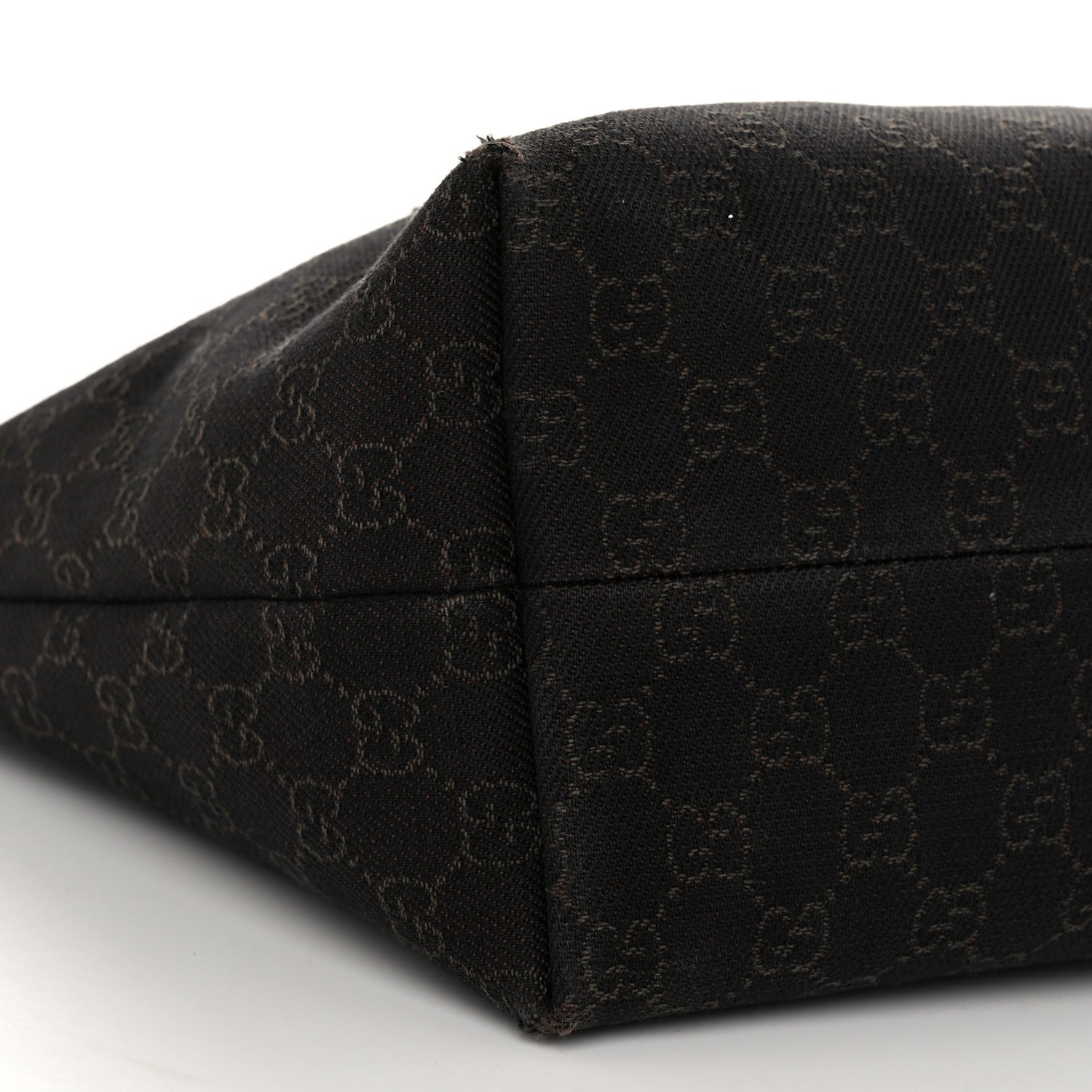 Gucci Denim Monogram Medium Jolicoeur Tote Dark Brown 9 of 12