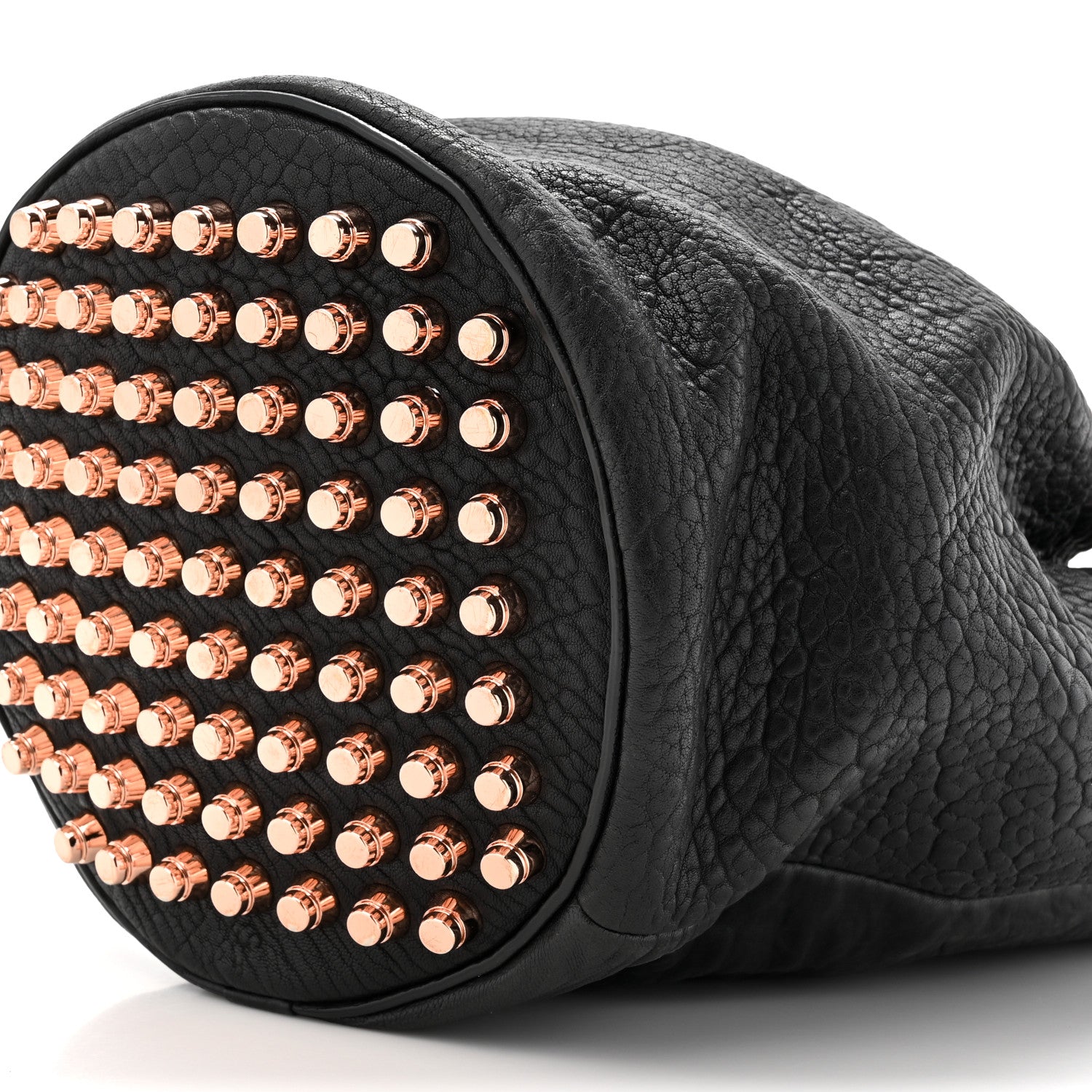 Alexander Wang Pebbled Lambskin Diego Bucket Black Rose Gold Hardware 8 of 10