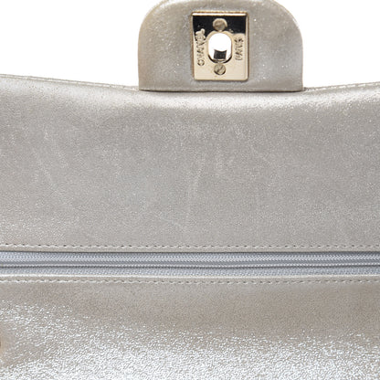 Chanel Iridescent Calfskin Medium Double Flap Light Gold 16 of 17