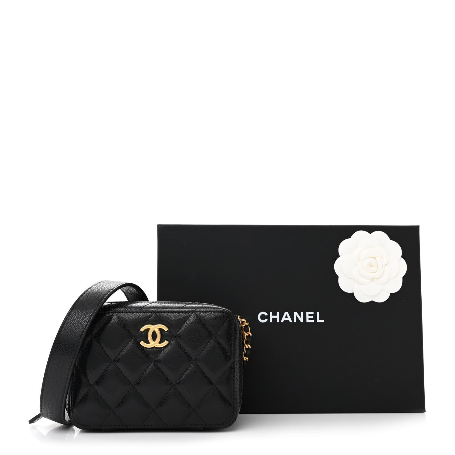 Chanel Caviar Quilted Twist Your Buttons Clutch With Chain Black 11 of 11