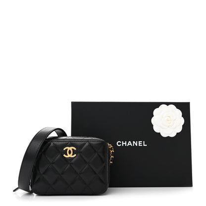 Chanel Caviar Quilted Twist Your Buttons Clutch With Chain Black 11 of 11