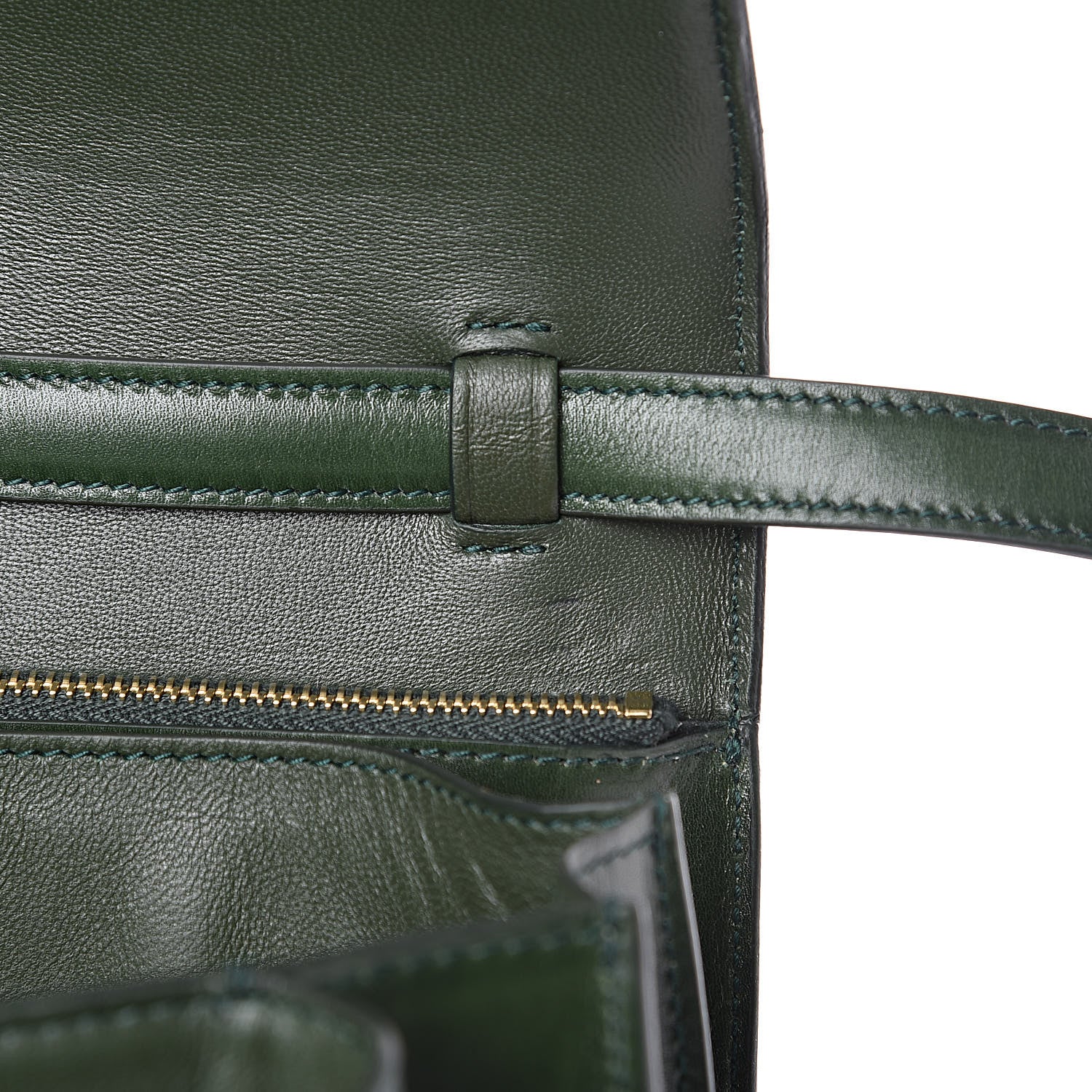 Celine Box Calfskin Medium Classic Box Flap Bag Dark Green 10 of 12
