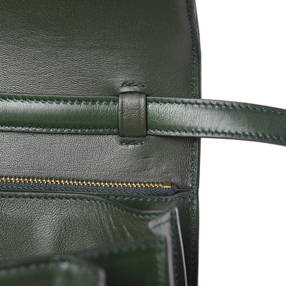 Celine Box Calfskin Medium Classic Box Flap Bag Dark Green 10 of 12