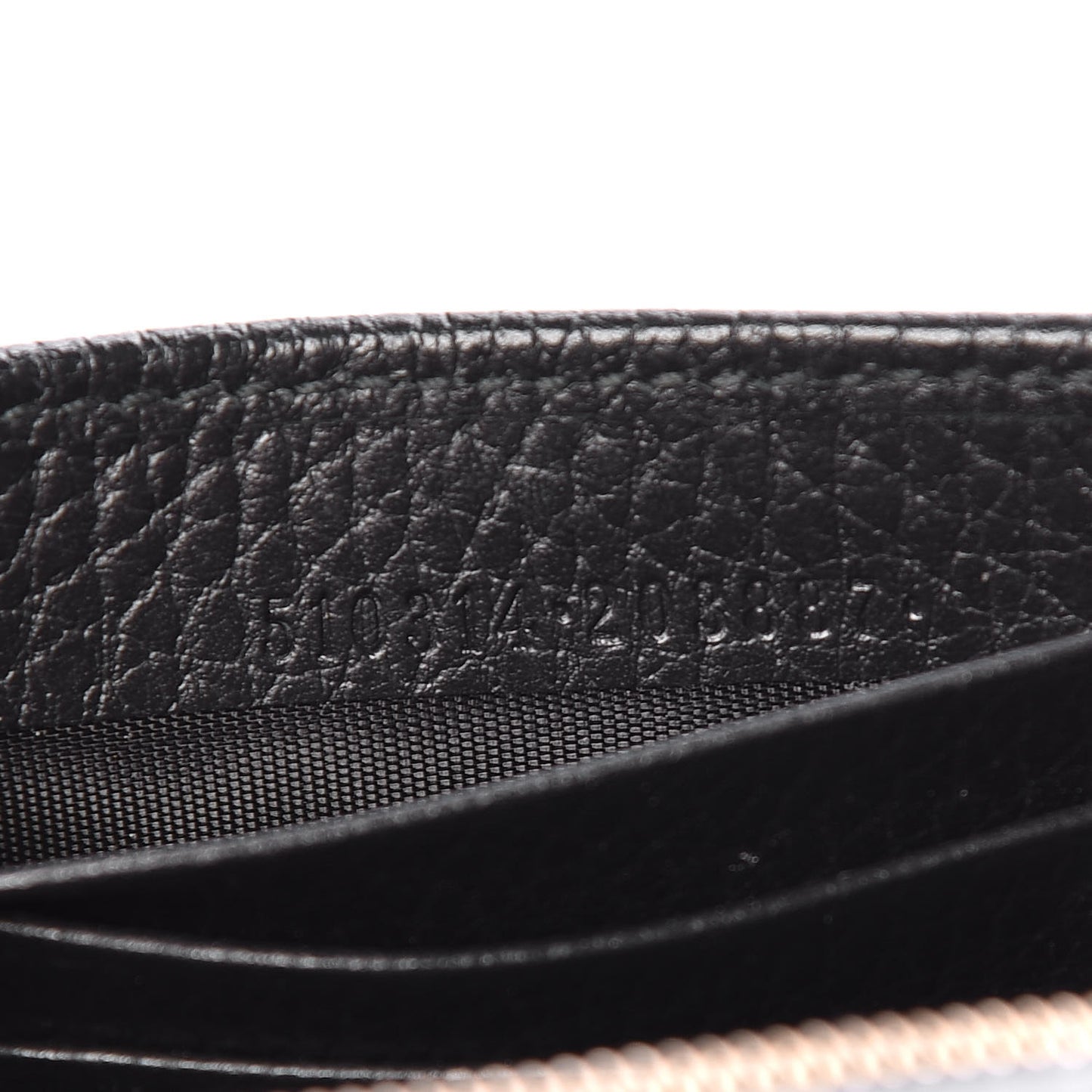 Dollar Calfskin Interlocking G Chain Wallet Black