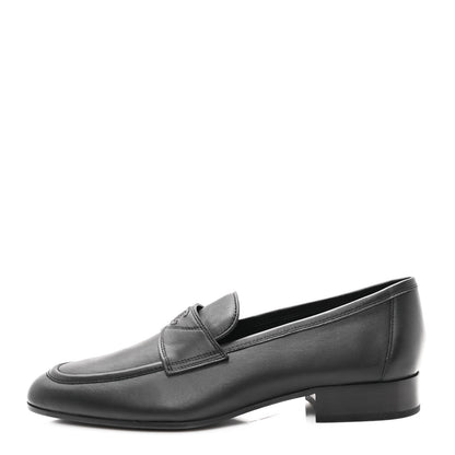 Chanel Lambskin Mens Stitched CC Loafers 42 Black 1 of 10