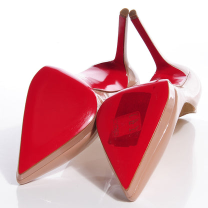 Christian Louboutin Patent Pigalle Plato 120 Pumps 39 Nude 5 of 7