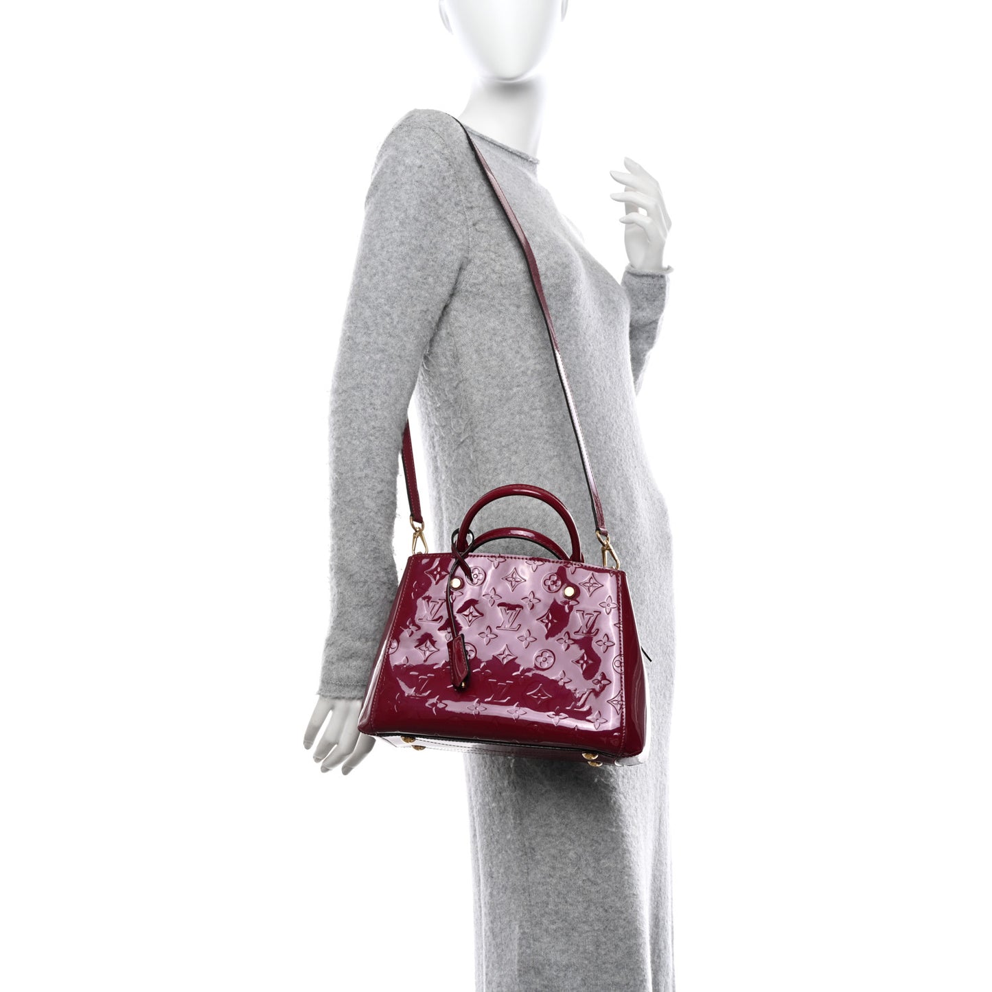 LOUIS VUITTON Vernis Montaigne BB Magenta