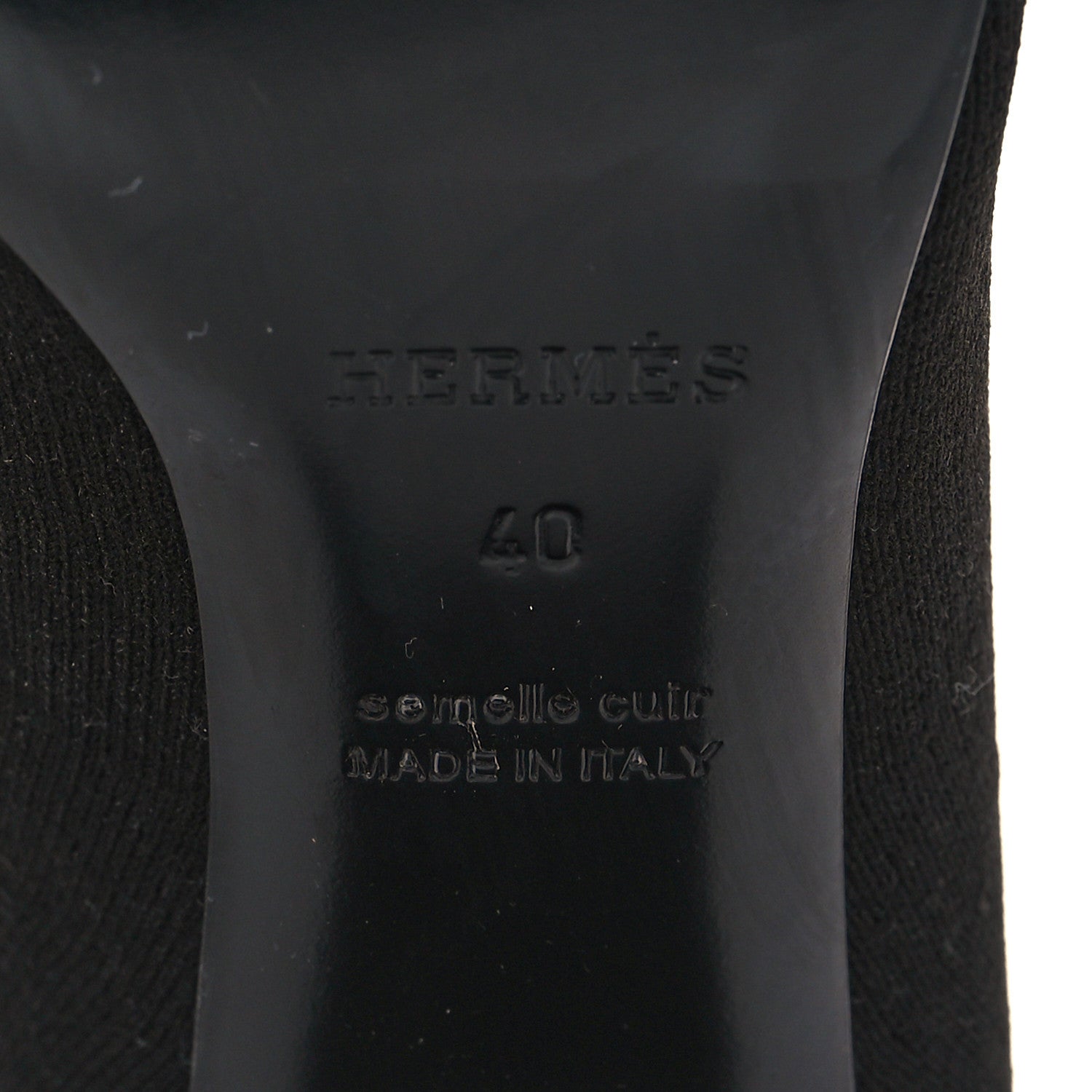 Hermes Knit Calfskin Volver Ankle Boots 40 Black 6 of 8
