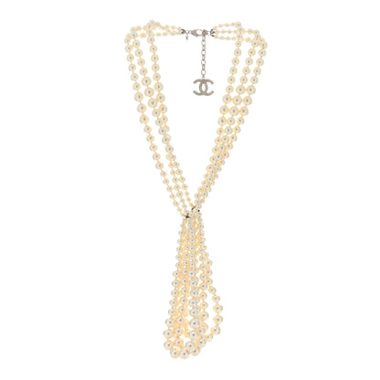 Chanel Pearl Multi Strand CC Necklace Gold 2 of 4