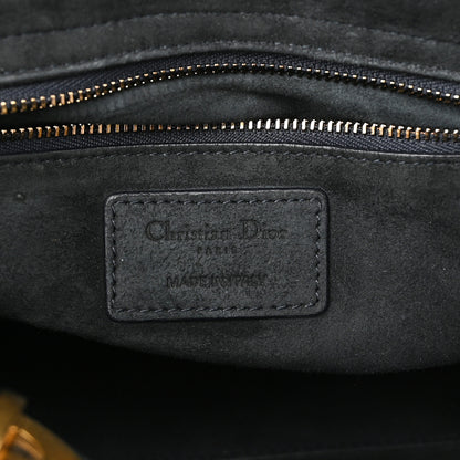 Christian Dior Canvas Cannage Studded Medium Supple Lady Dior Blue 6 of 10