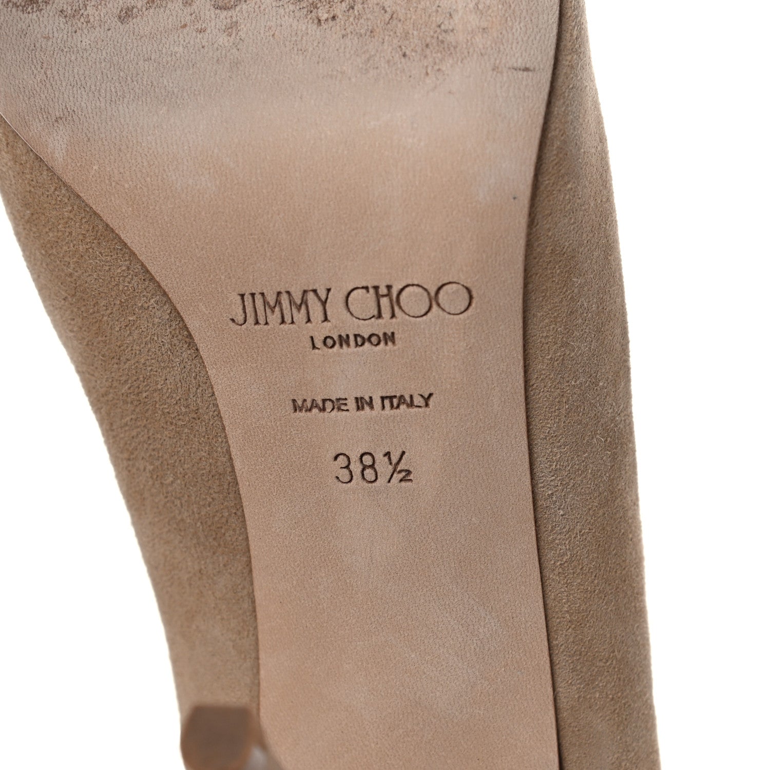 Jimmy Choo Suede Abel Pumps 38.5 Nude 6 of 14