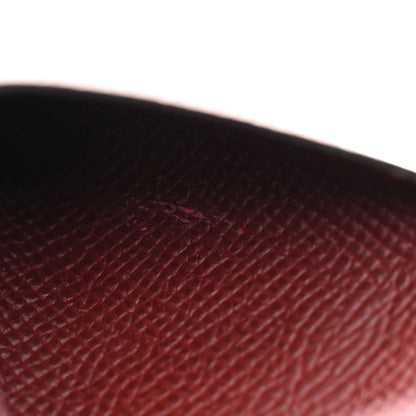 Hermes Epsom Calvi Card Case Rouge H 8 of 9