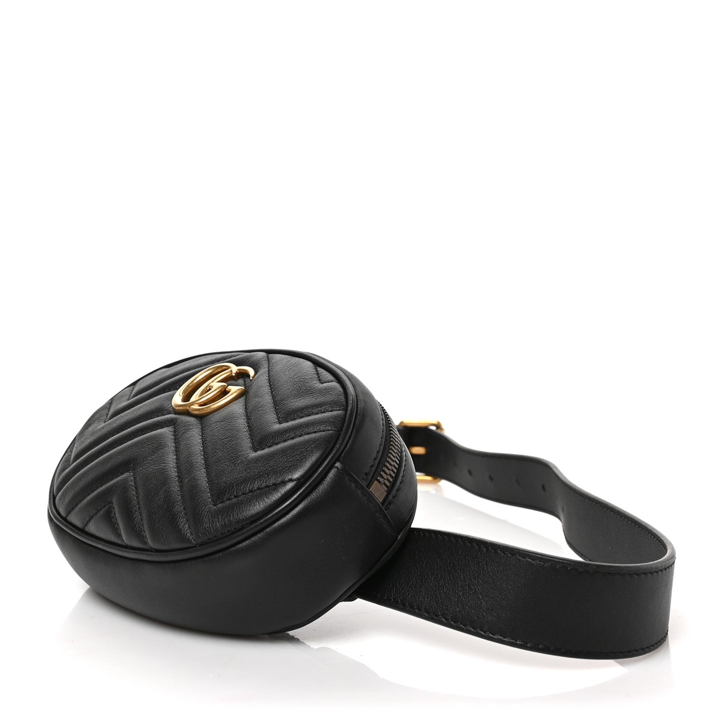 Calfskin Matelasse GG Marmont Belt Bag 85 34 Black