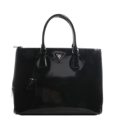 Prada Spazzolato Double Zip Medium Tote Nero Black 1 of 9