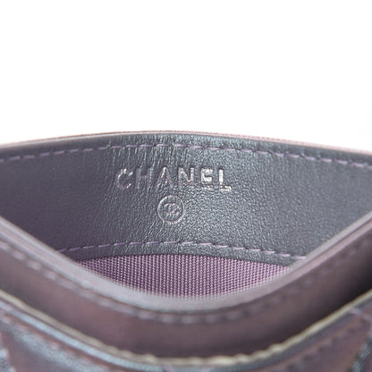 Chanel Iridescent Lambskin Quilted Reissue Card Holder Light Purple 6 of 9