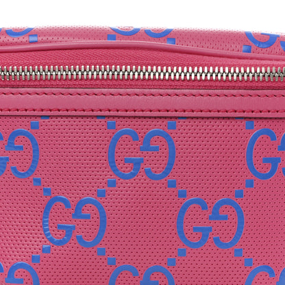 Gucci Calfskin GG Tennis Bi-Color Embossed Belt Bag Modern Fucsia Modern Blue 8 of 10