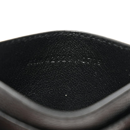 Saint Laurent Grain De Poudre Matelasse Chevron Monogram Credit Card Case Black 7 of 8