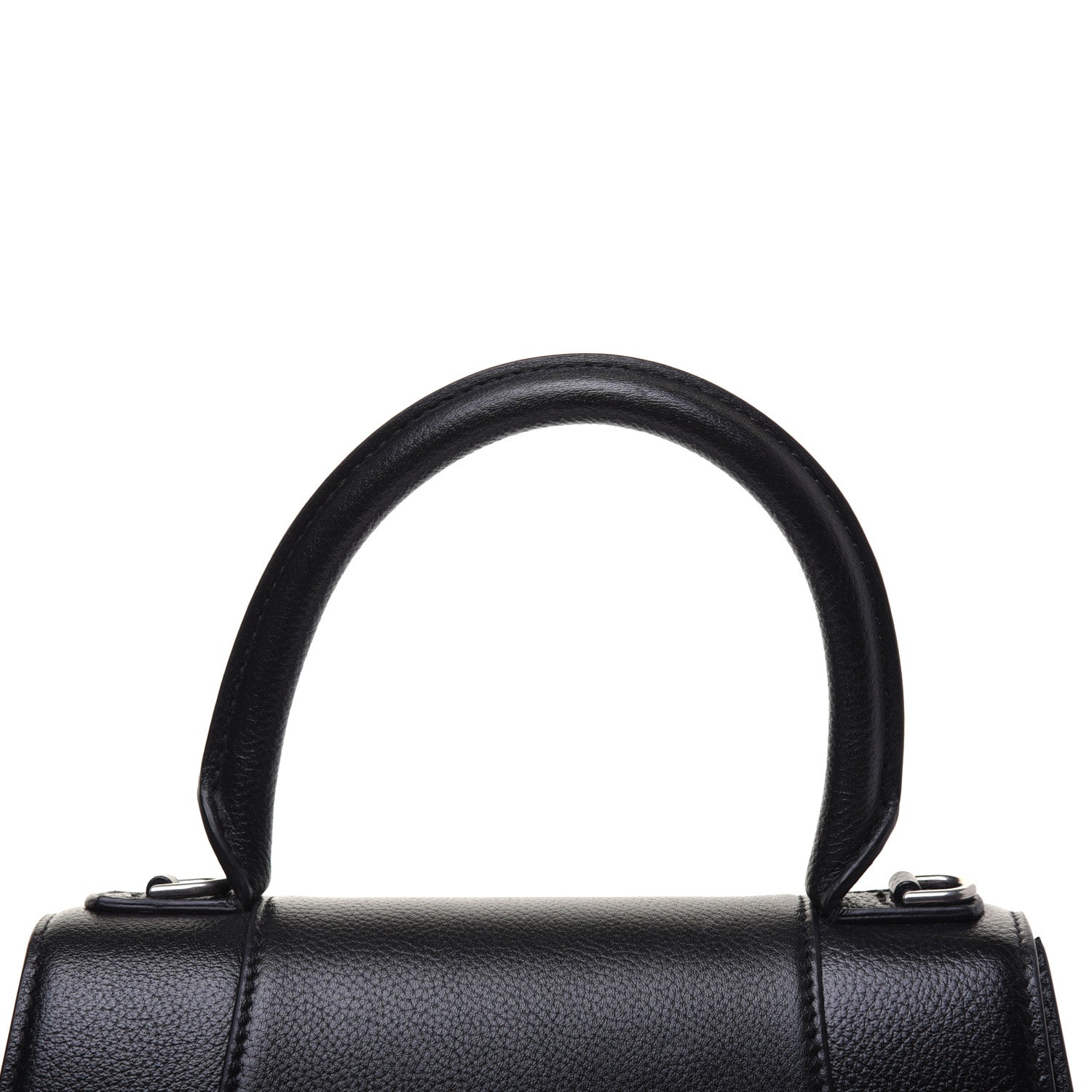 Balenciaga Grained Calfskin Small Hourglass Top Handle Bag Black 12 of 17