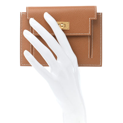 Hermes Epsom Kelly Pocket Compact Wallet Gold 2 of 7