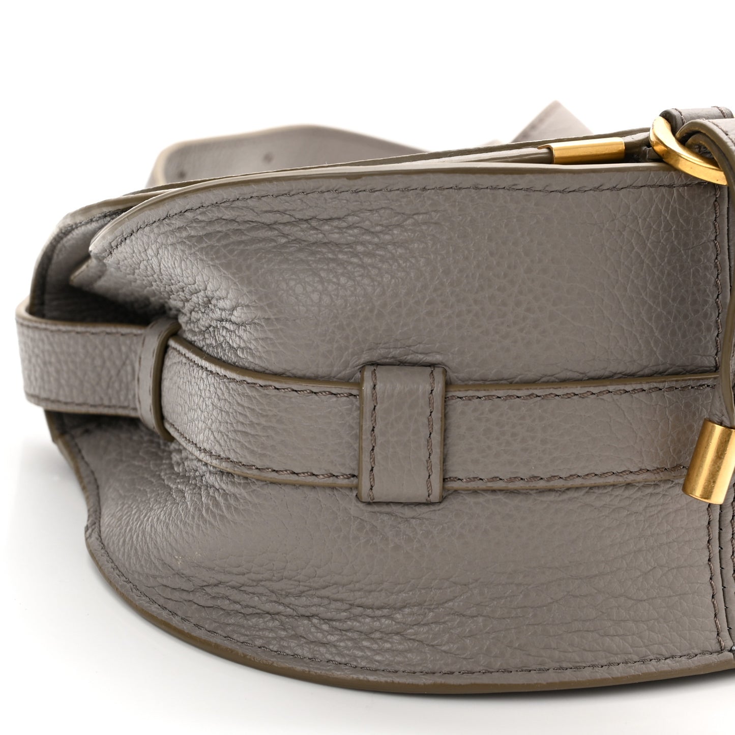 Calfskin Mini Marcie Round Crossbody Bag Cashmere Grey