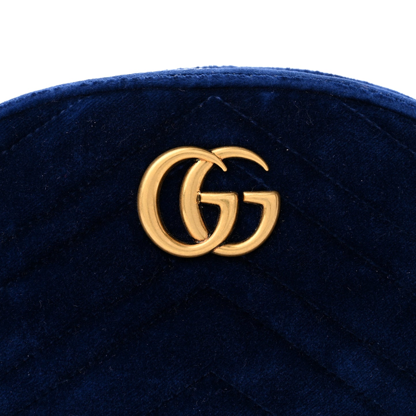 Velvet Matelasse GG Marmont Belt Bag 75 30 Cobalt Blue