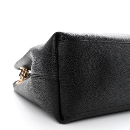 Gucci Pebbled Calfskin Medium Soho Chain Shoulder Bag Black 9 of 10