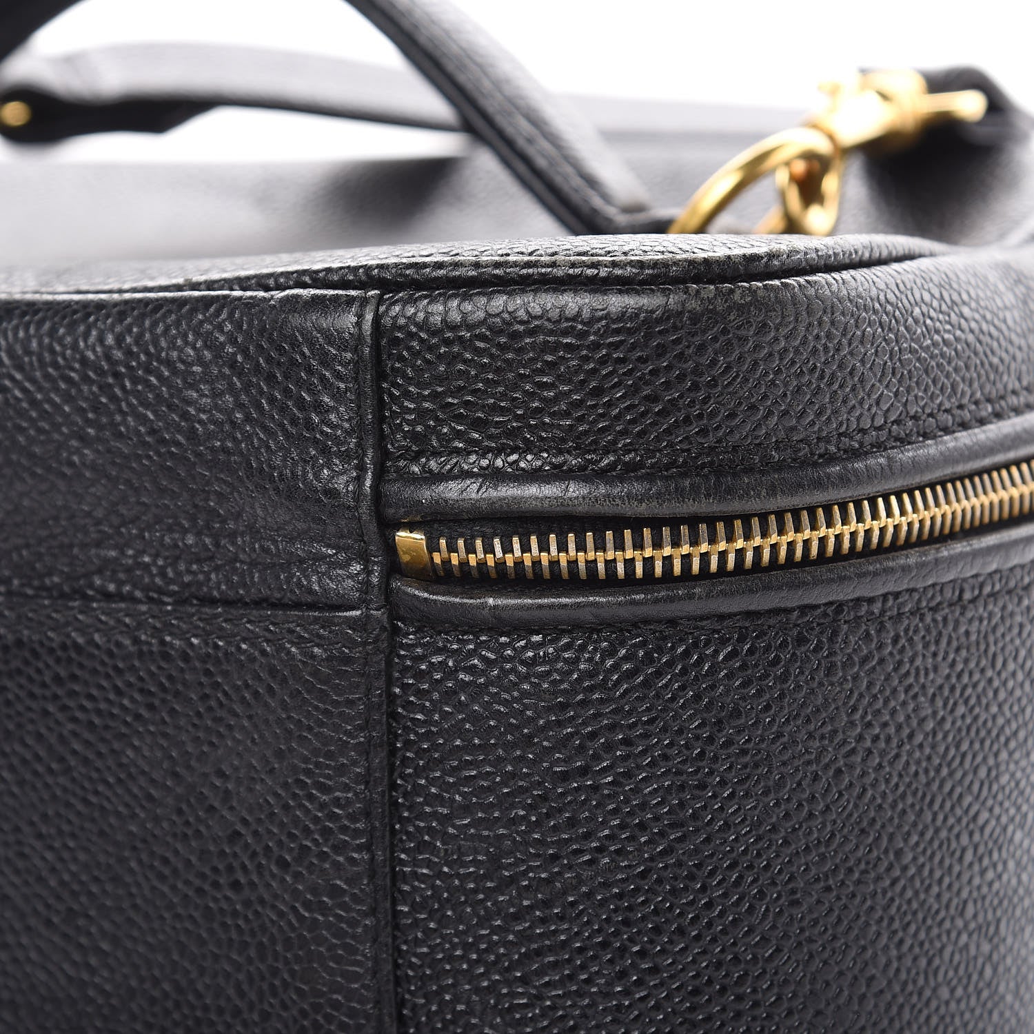 Chanel Caviar CC Vanity Train Case Black 11 of 17