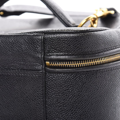 Chanel Caviar CC Vanity Train Case Black 11 of 17