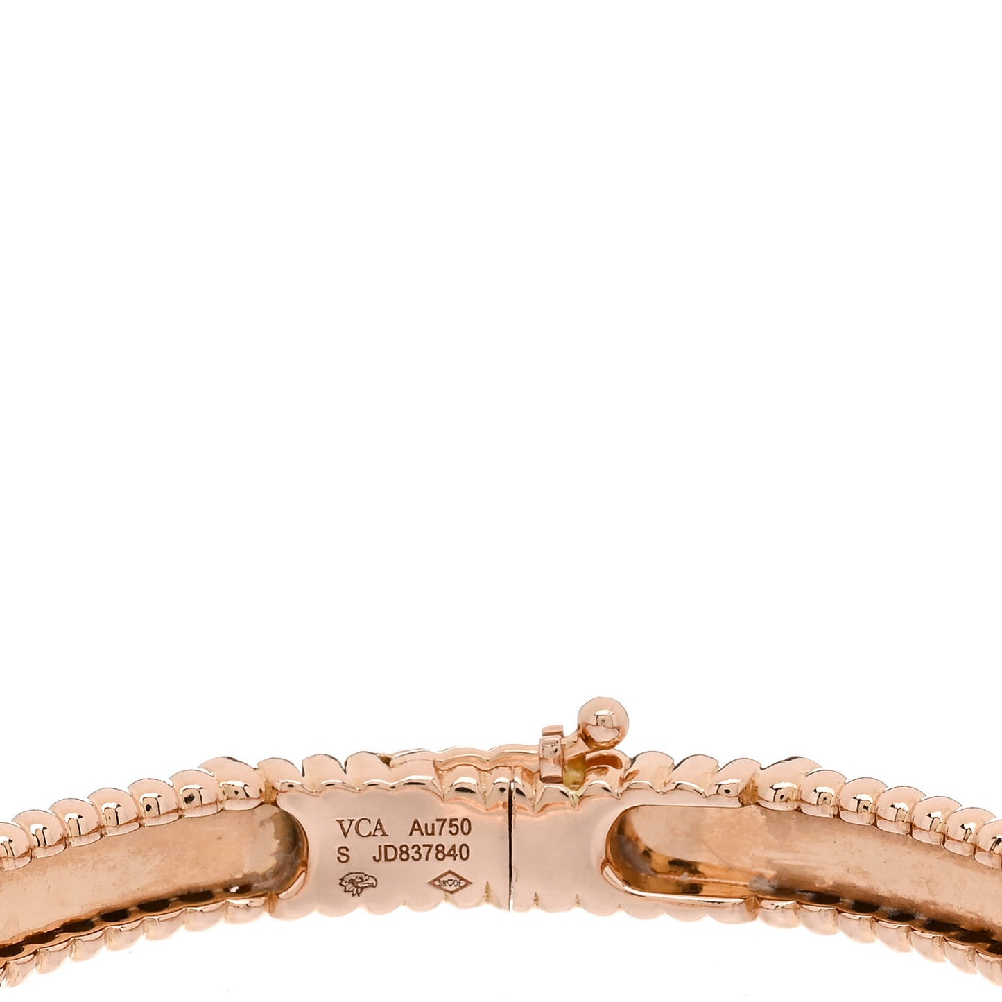 18K Rose Gold Diamond Perlee Sweet Clovers Bracelet S