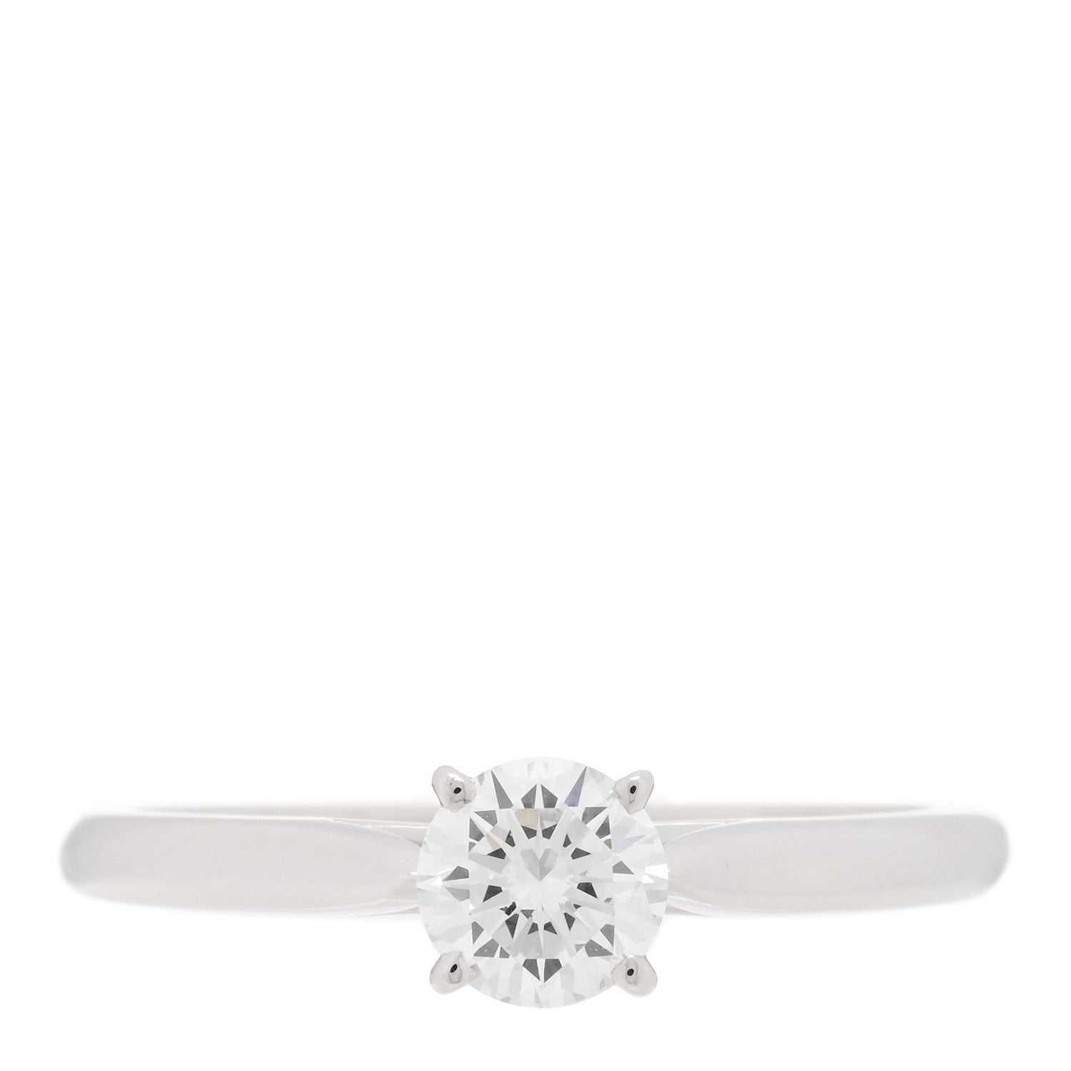 Cartier Platinum Diamond .36ct Solitaire Engagement Ring 48 4.5 1 of 5