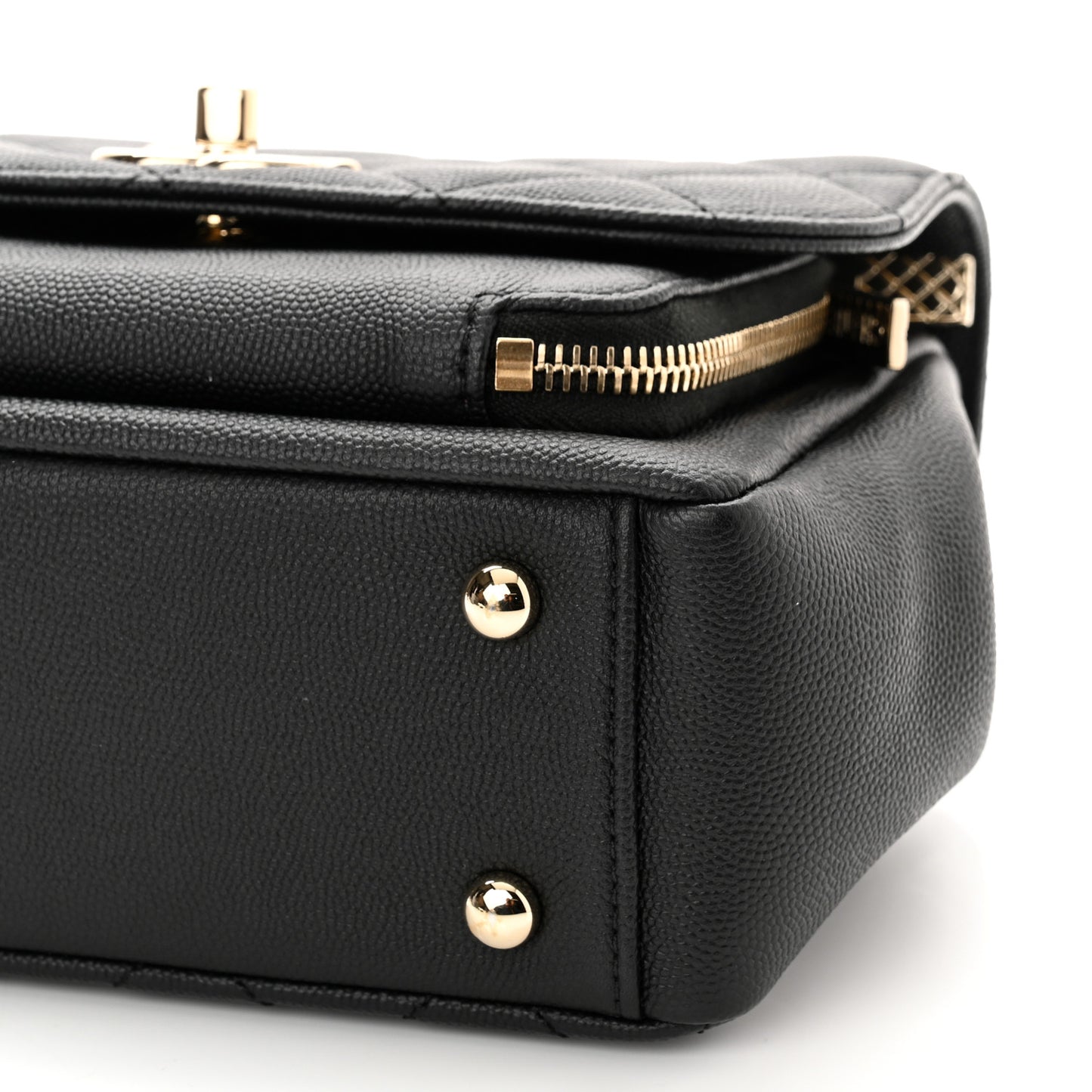Caviar Quilted Small Business Affinity Flap Black