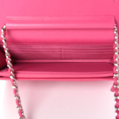 Chanel Caviar Quilted Wallet on Chain WOC Pink 5 of 13